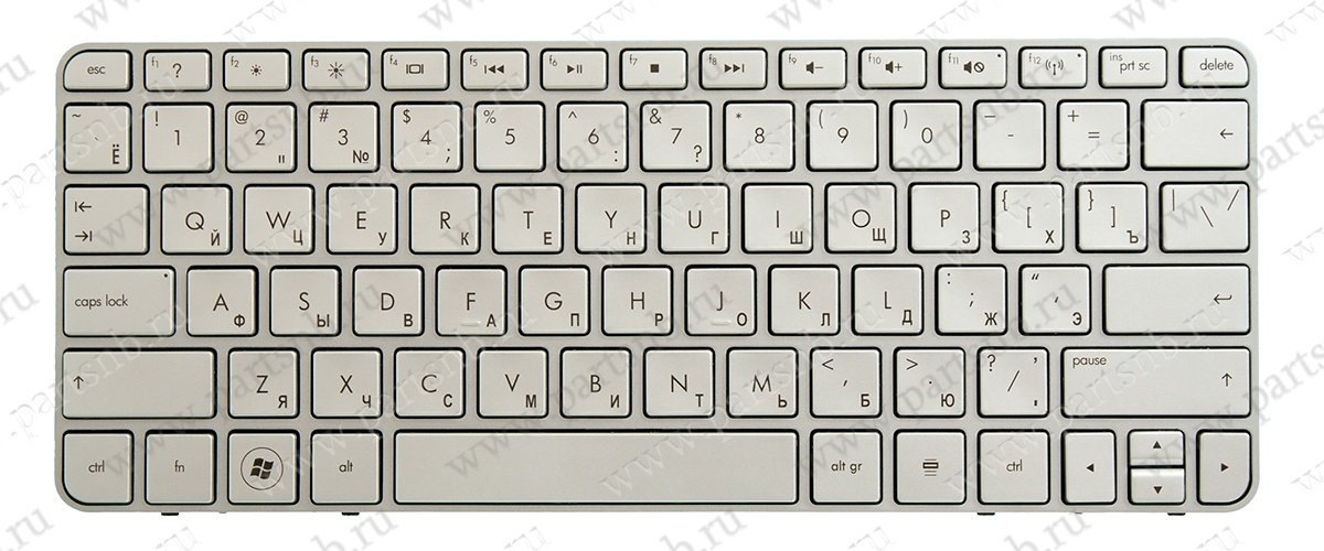 Купить клавиатура для ноутбука HP MINI 210-2000 серебристая