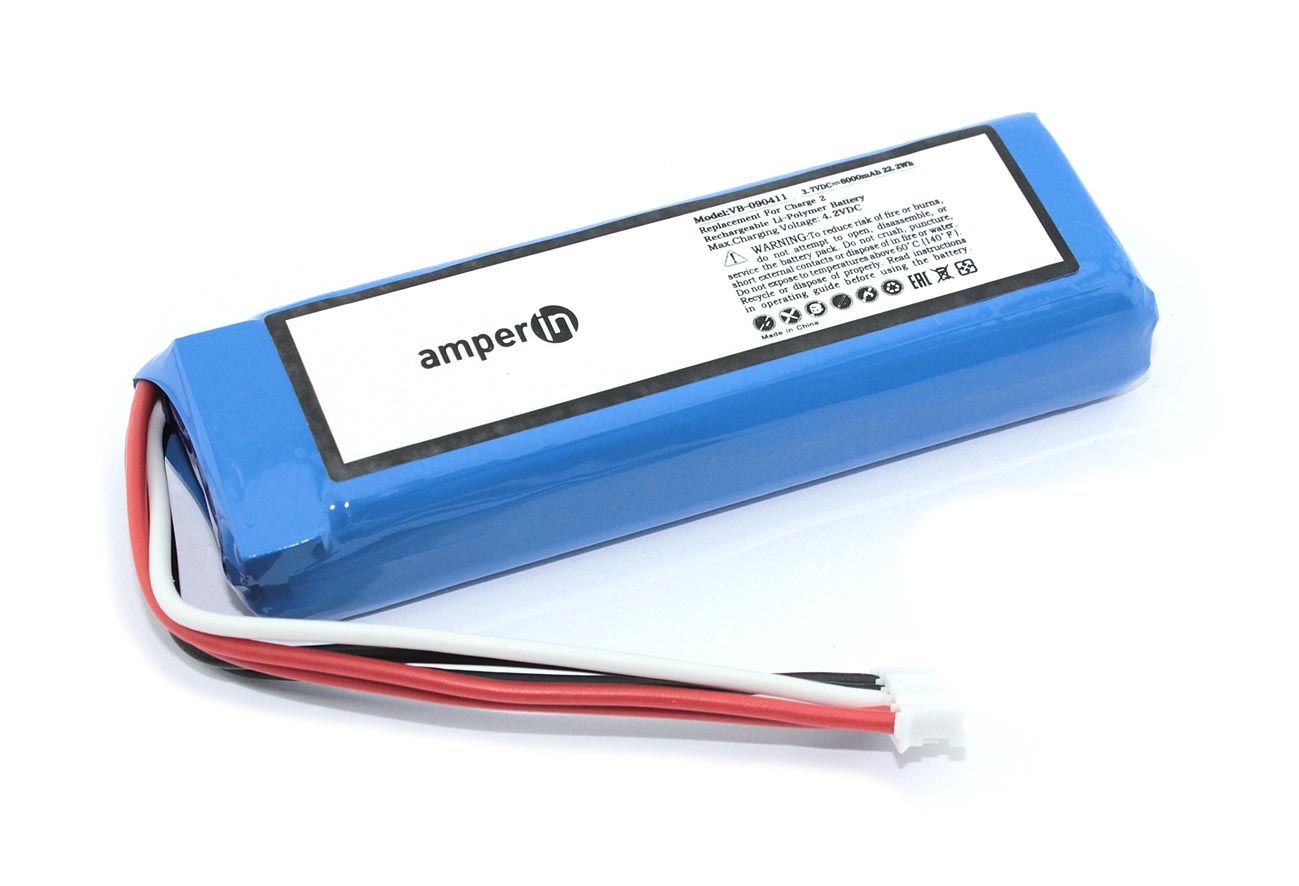 Купить аккумуляторная батарея Amperin для JBL Charge 2  3.7V  6000mAh  22.20Wh