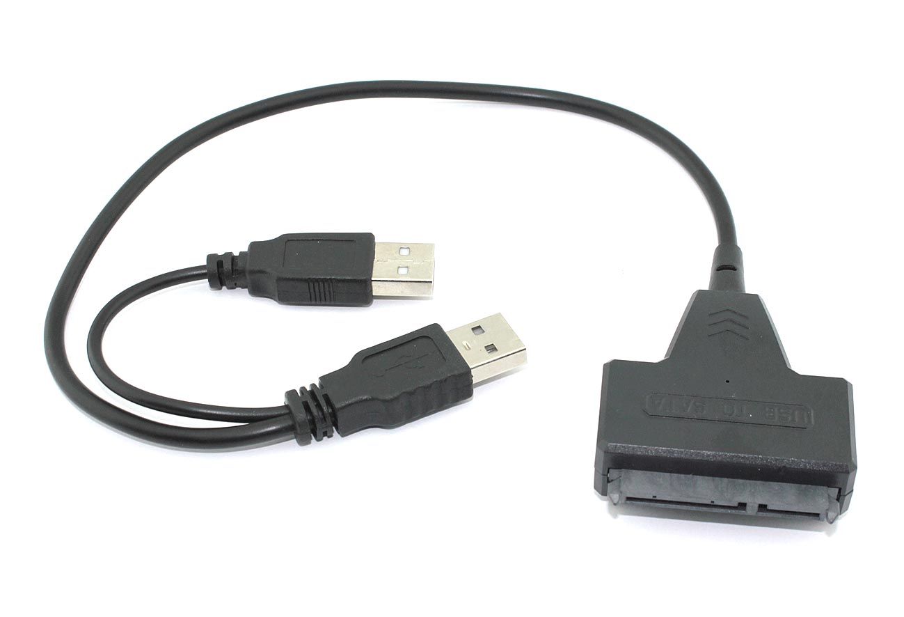Купить переходник SATA на USB 2.0 на шнурке 30см с индикатором