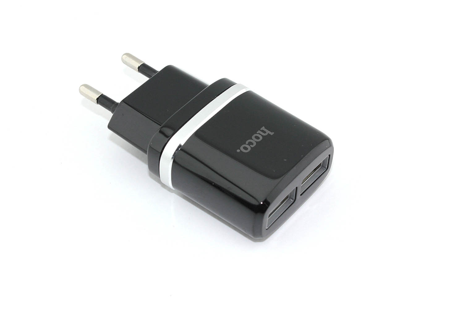 Купить блок питания (сетевой адаптер) HOCO C12 Smart два порта USB, 5V, 2.4A, черный