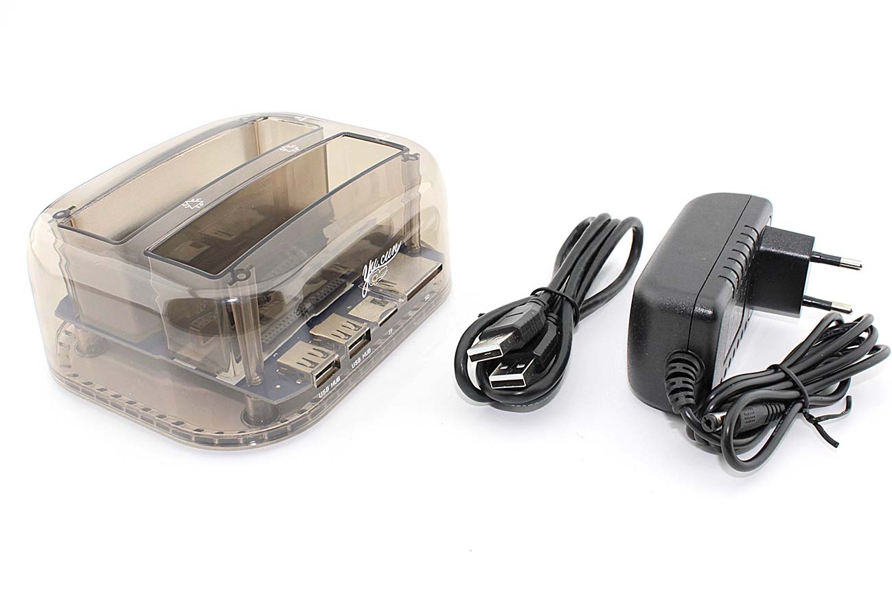 Купить адаптер-переходник (стакан) Yucun для HDD SATA/IDE USB 2.0 + кардридер
