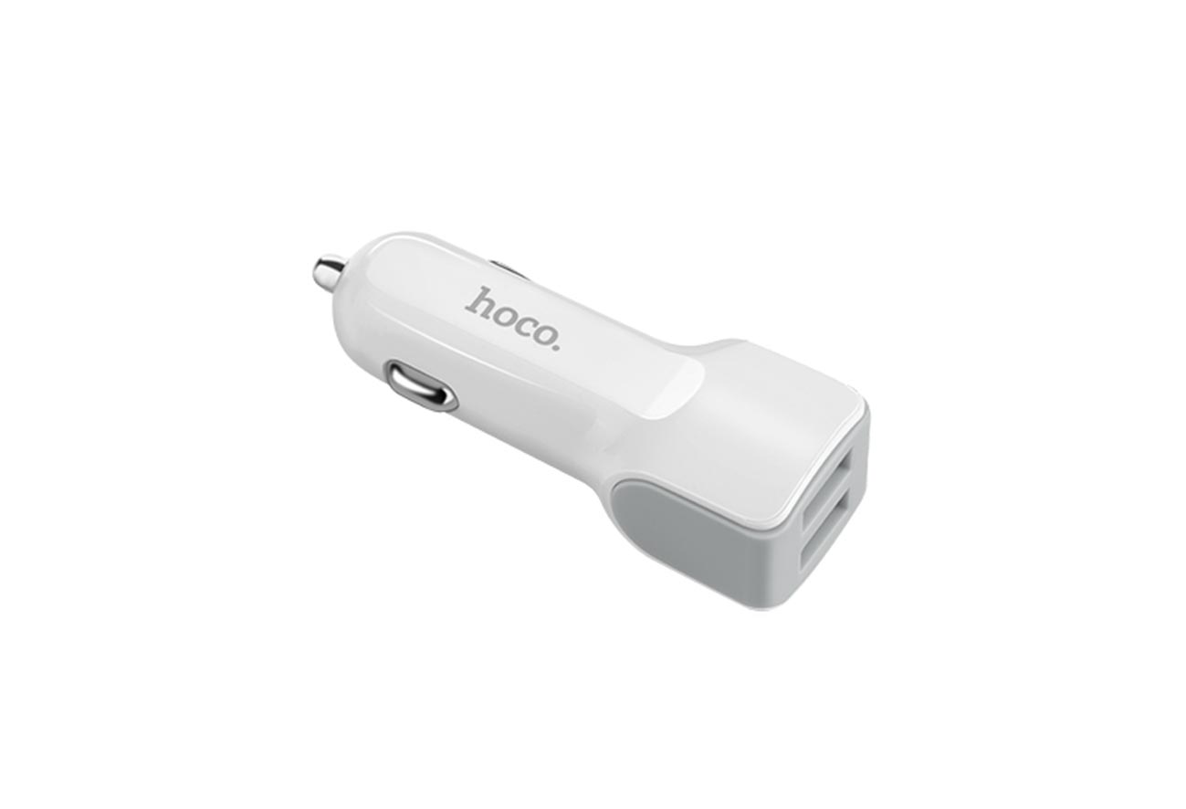 Купить автомобильная зарядка HOCO Z23, два порта USB, 5V, 2.4A, белый