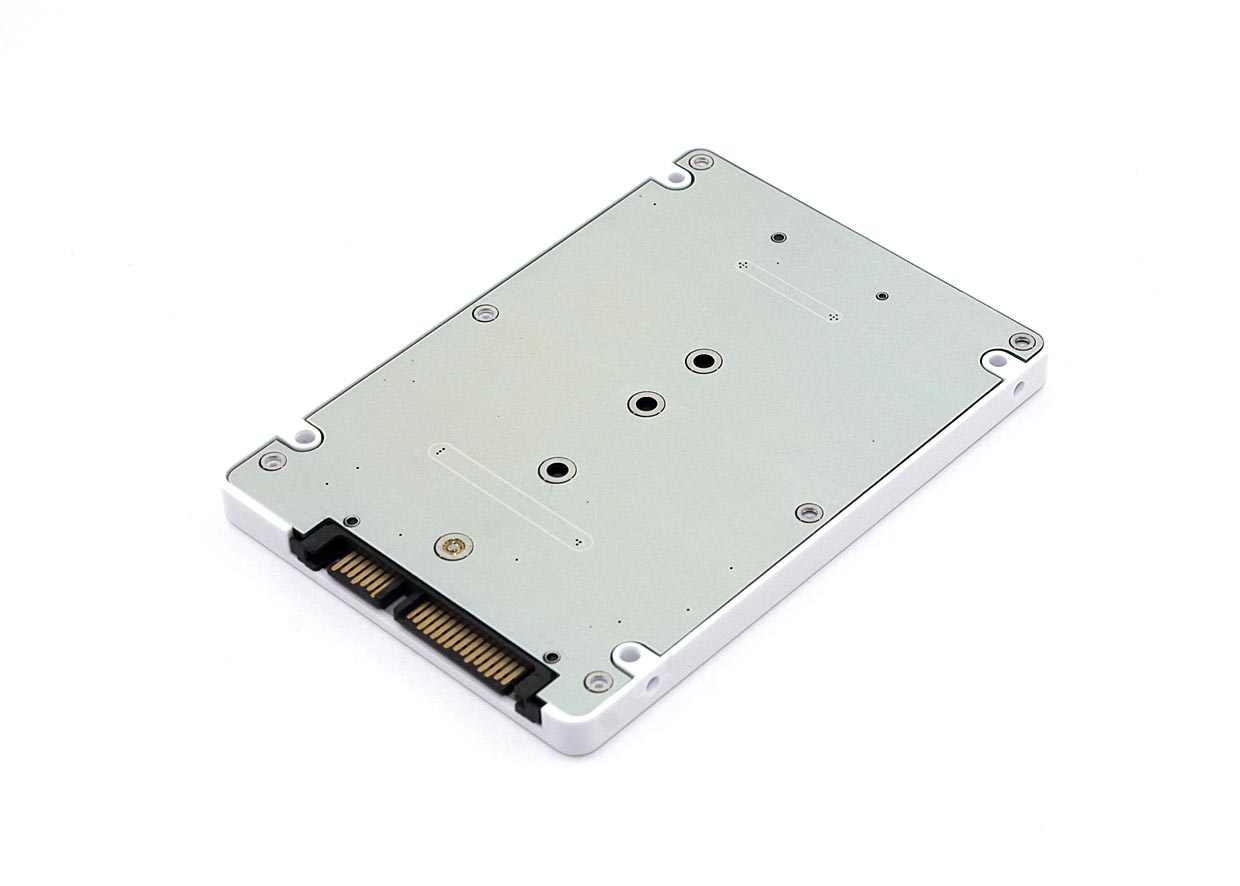 Купить бокс для SSD диска MSATA с выходом SATA пластиковый, белый