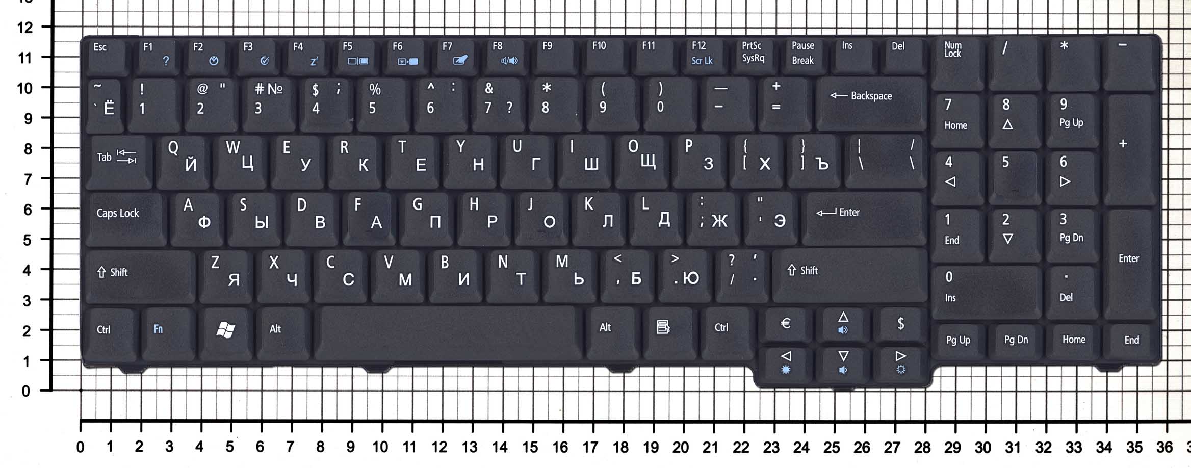 Купить клавиатура для ноутбука ACER 6530 черная матовая