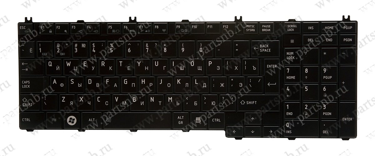 Купить клавиатура для ноутбука TOSHIBA Satellite A500 глянцевая