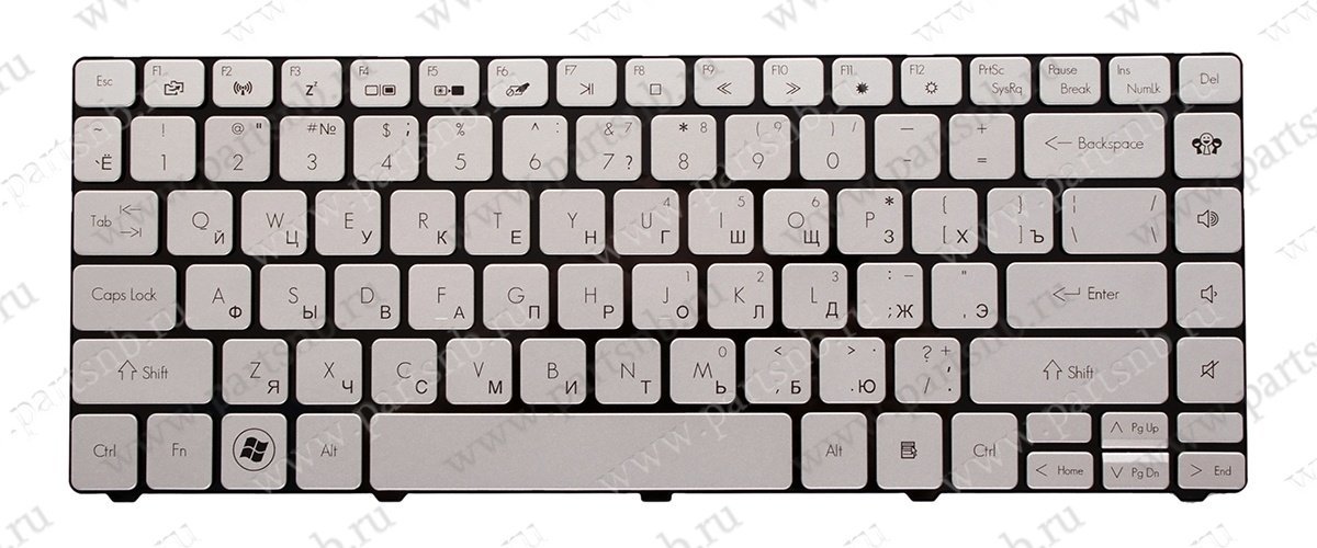 Купить клавиатура для ноутбука PACKARD BELL NX86 серебристая