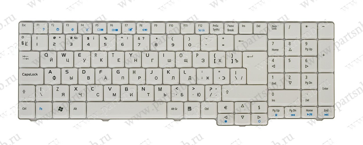 Купить клавиатура для ноутбука ACER 9J.N8782.E0R белая