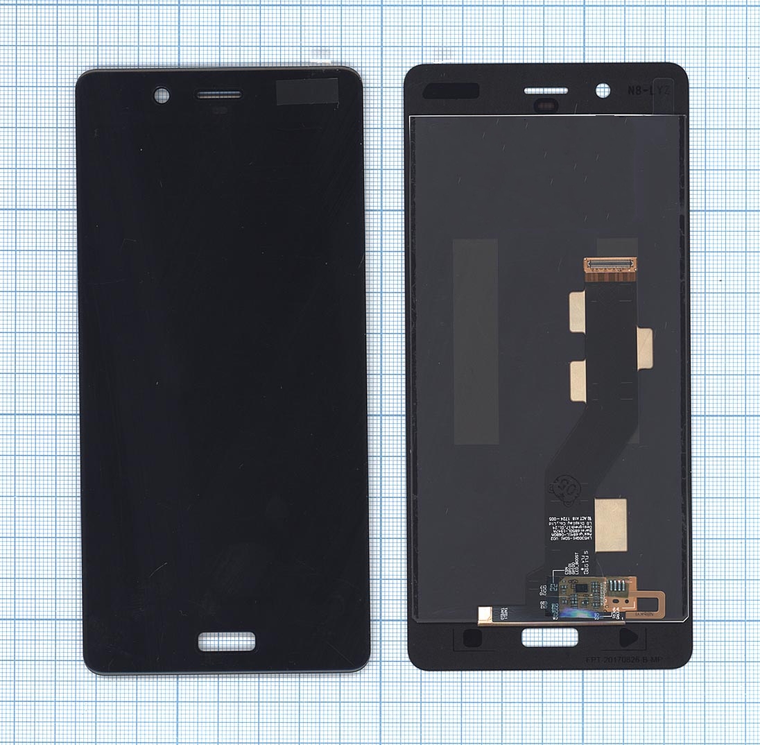 Купить модуль (матрица + тачскрин) для Nokia 8 черный