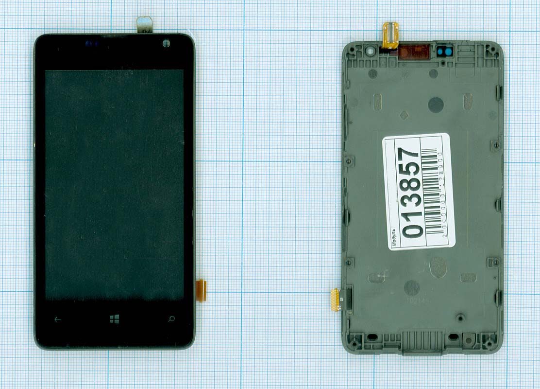 Купить модуль (матрица + тачскрин) для Microsoft Lumia 430 Dual Sim черный с рамкой