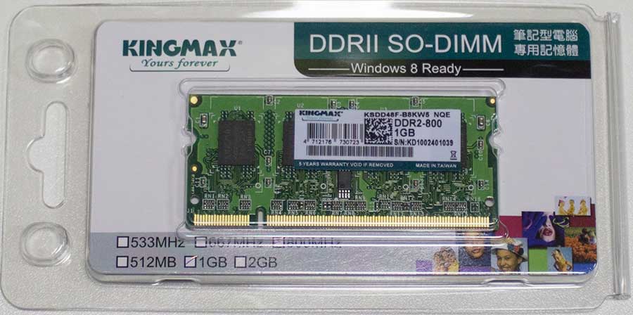 Купить модуль памяти KINGMAX DDR2- 1Гб, 800, SO-DIMM, Ret