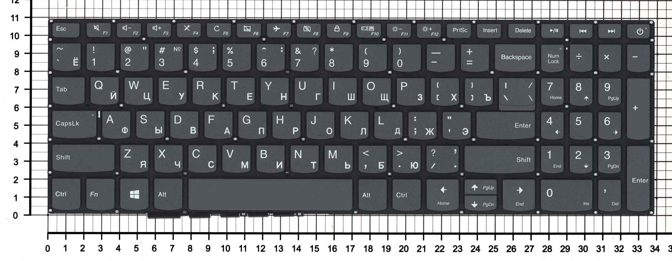Купить клавиатура для ноутбука Lenovo IdeaPad 320-15ABR 520-15IKB черная