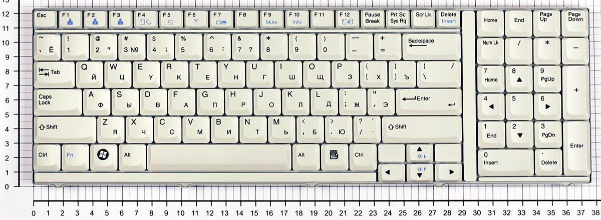 Купить клавиатура для ноутбука LG S900 белая
