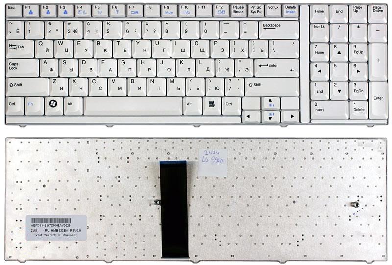Купить клавиатура для ноутбука LG S900 белая