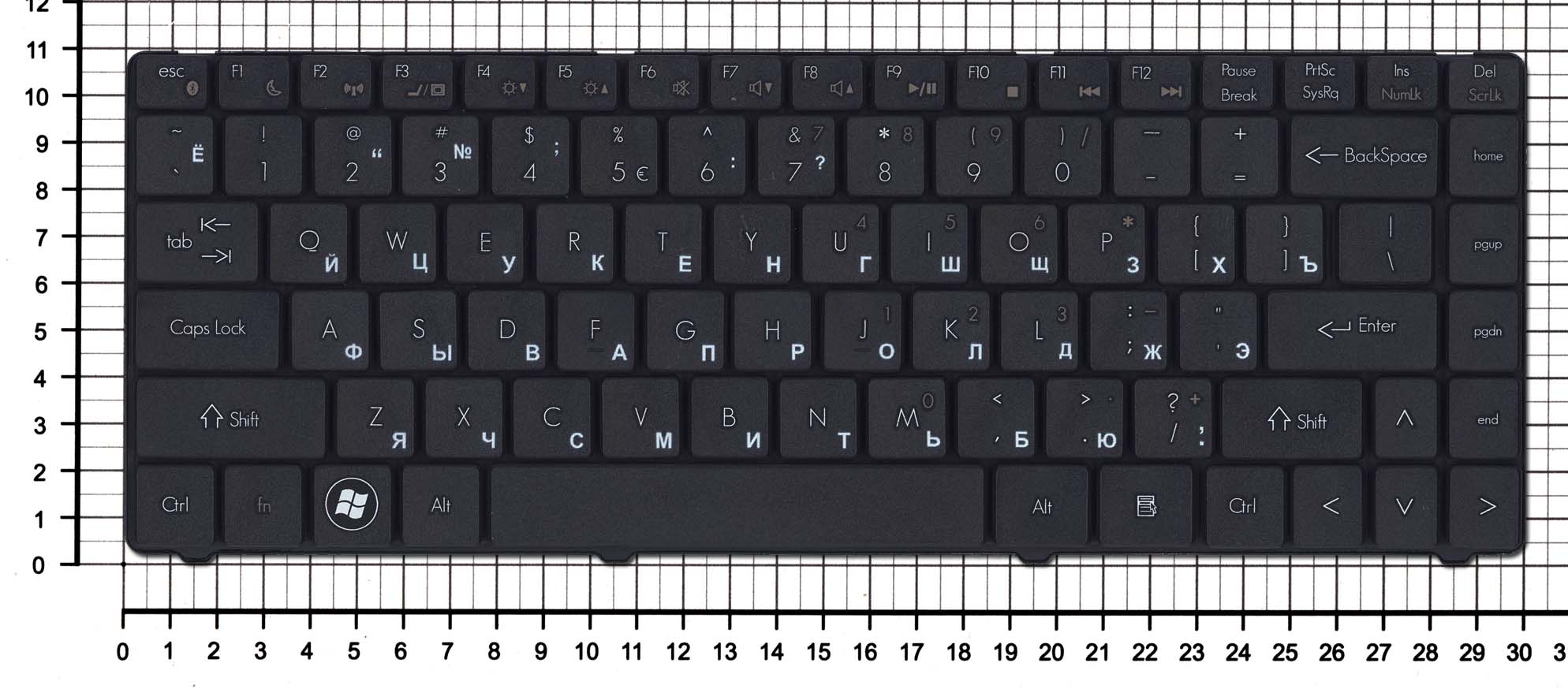 Купить клавиатура для ноутбука DNS 0135740, 0199722 черная