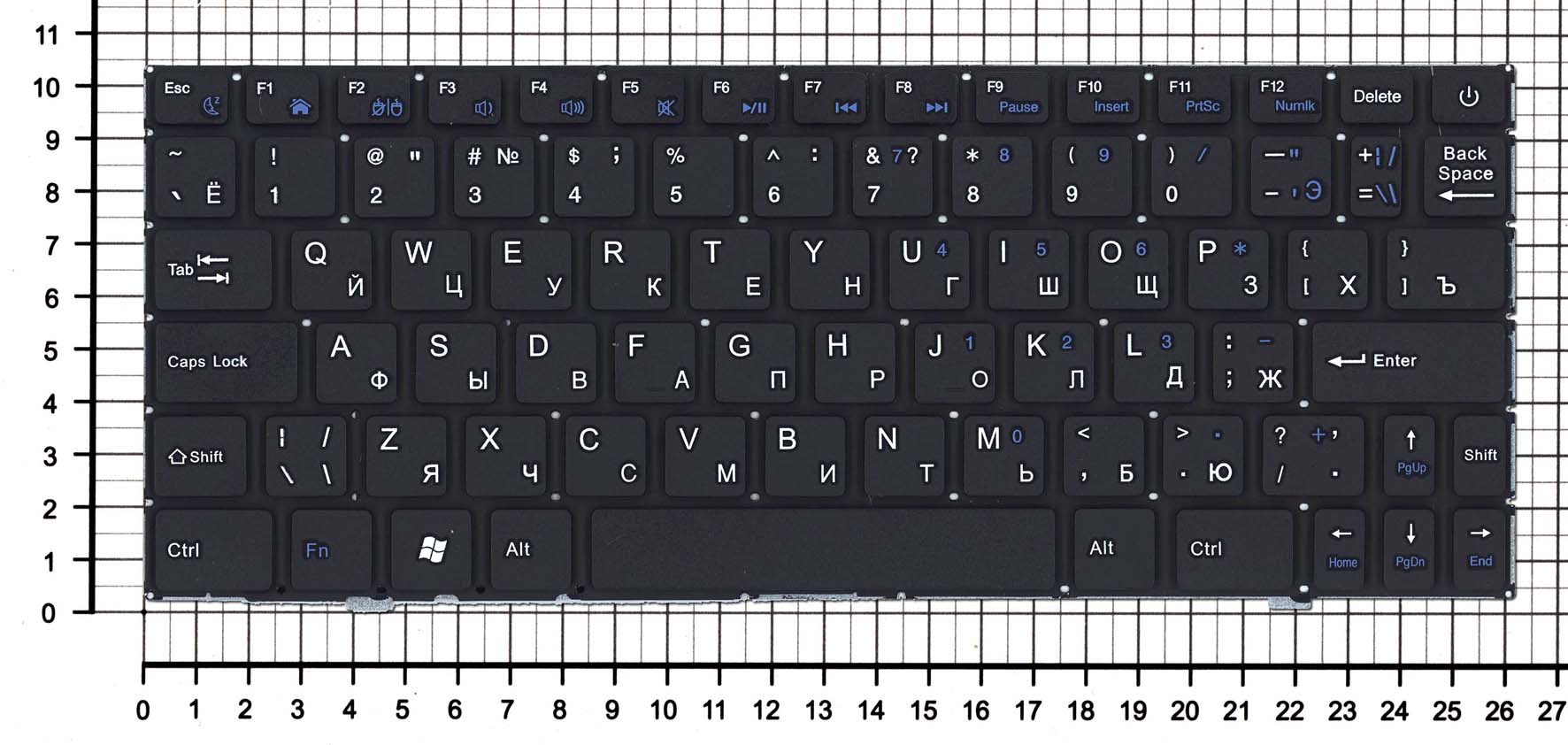 Купить клавиатура для ноутбука Prestigio SmartBook 116A черная