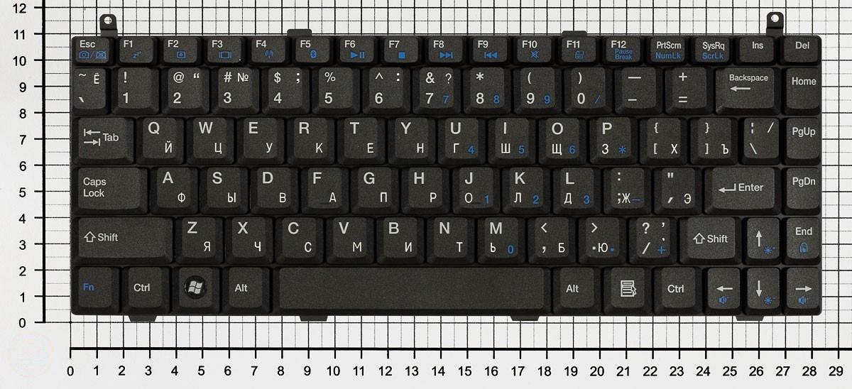 Купить клавиатура для ноутбука Lenovo F30 F30A черная