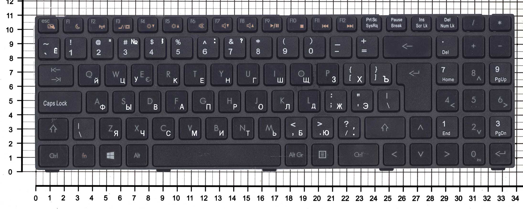 Купить клавиатура для ноутбука DNS K580S черная с рамкой