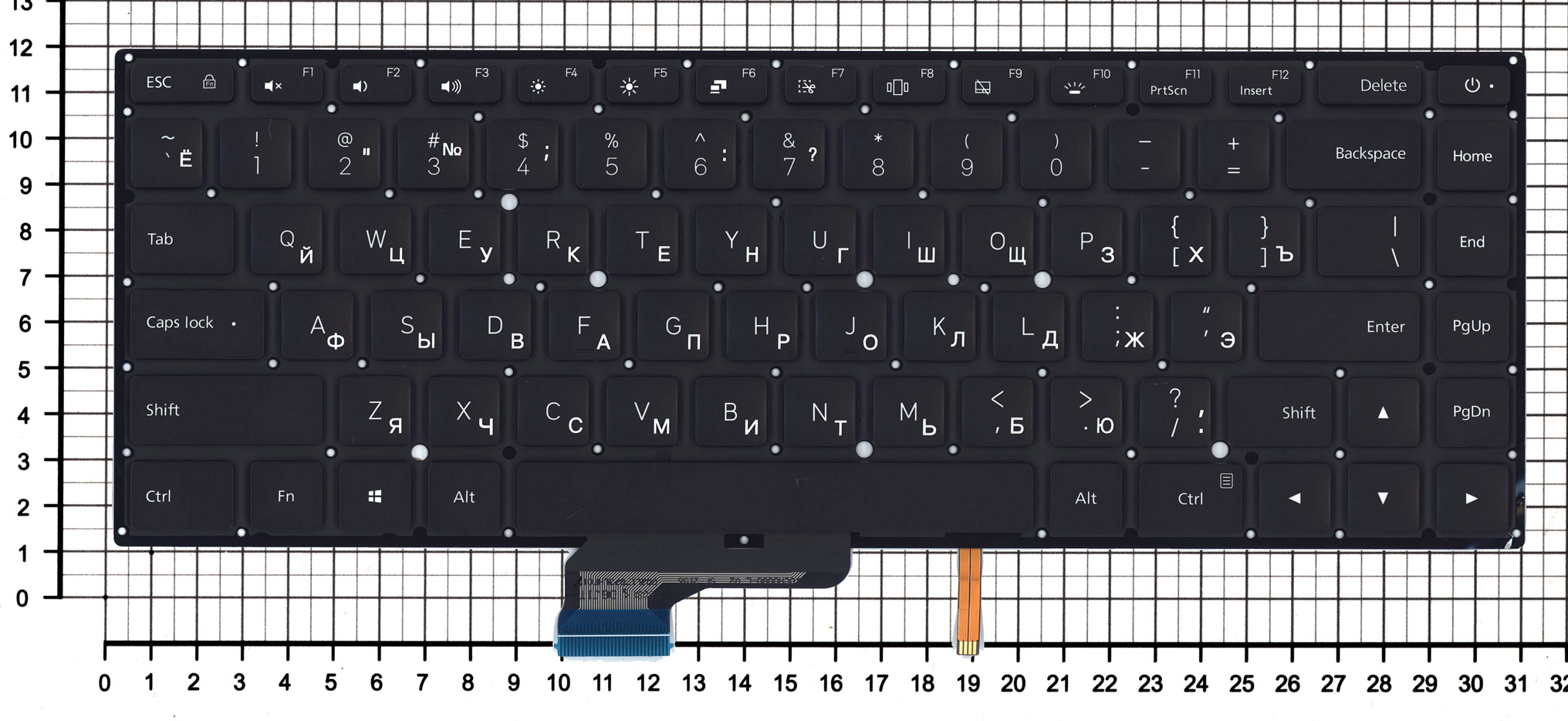 Купить клавиатура для ноутбука Xiaomi Mi Pro 15.6 черная с подсветкой