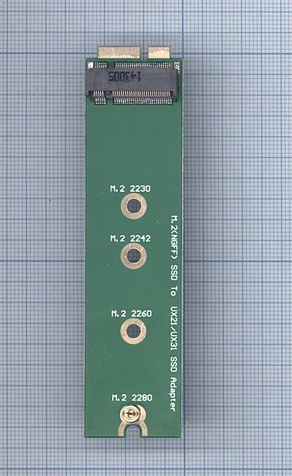 Купить переходник M.2 (NGFF) SSD на SSD 18 контактный адаптер для Asus UX31 UX21 Zenbook