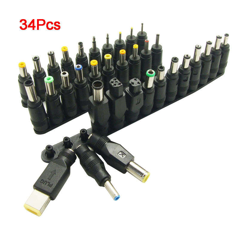Купить набор из 34-х разъемов переходников для зарядки ноутбуков (34pcs/Set 5.5x2.1mm Multi-type Male Jack)