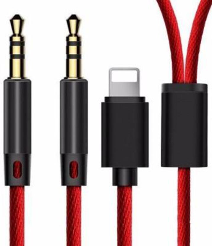 Купить кабель Baseus L33 для Apple+3.5 mm to 3.5 mm AUX Audio Cable Red 1,2m