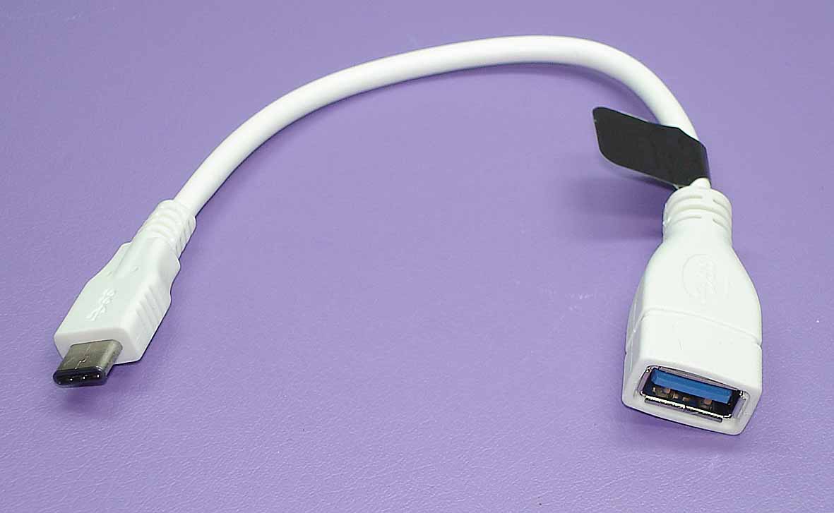 Купить кабель AI-TCOTGW для зарядки и синхронизации Type C на USB 3.0 AF (OTG) белый