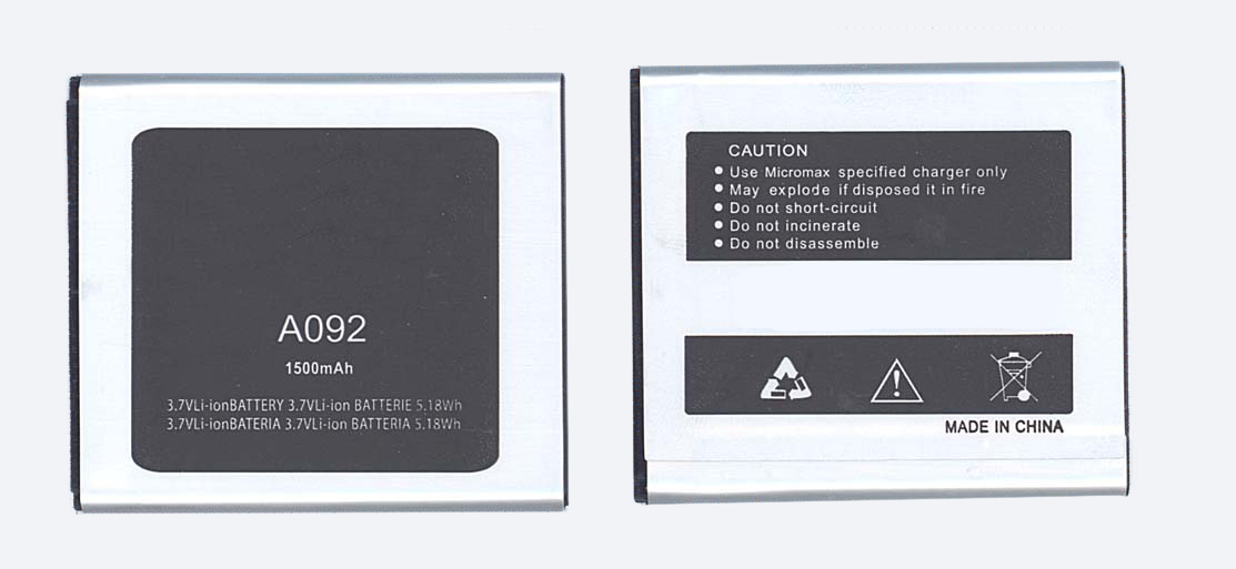 Купить аккумуляторная батарея A092 для Micromax A092 Canvas Quad