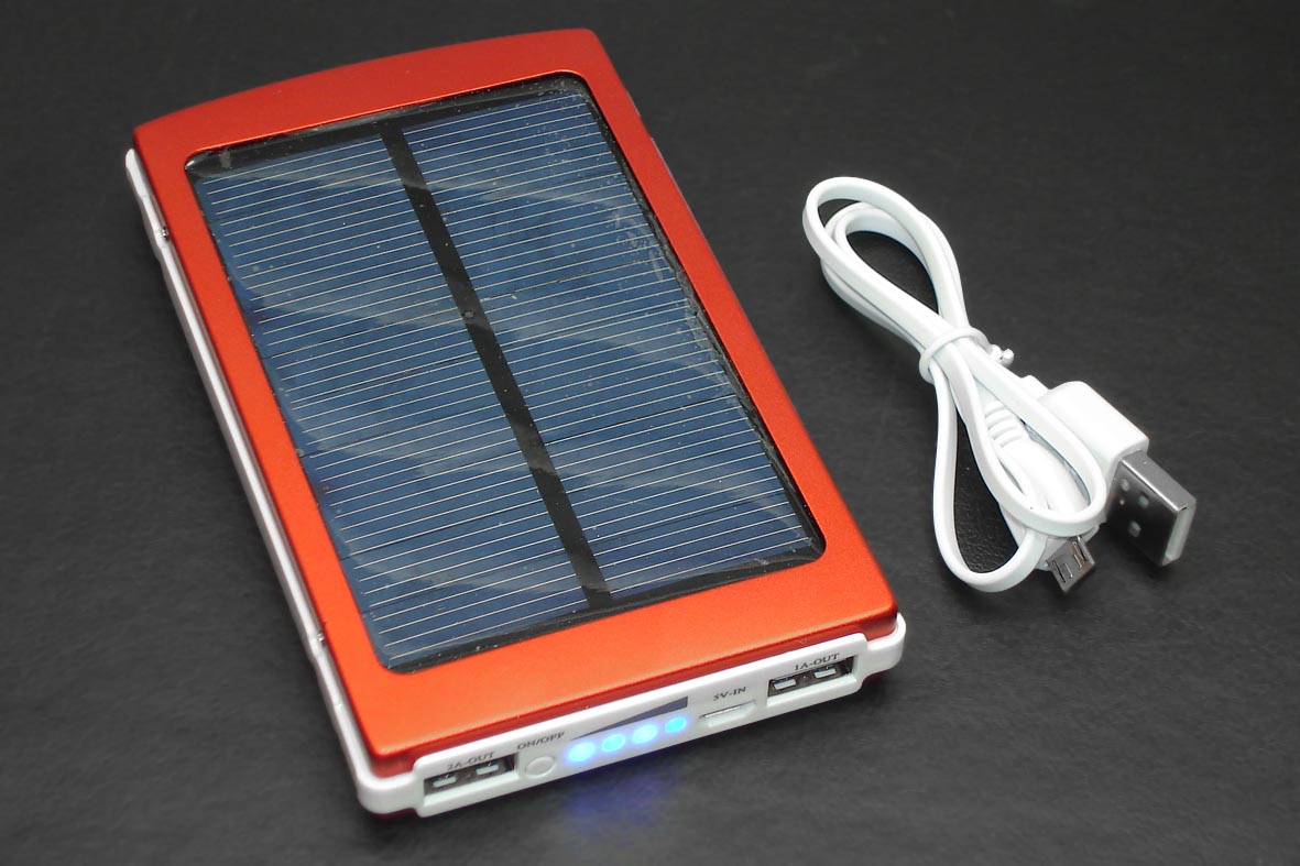Купить универсальный внешний аккумулятор Powerbank 10000mAh на солнечной батарее 