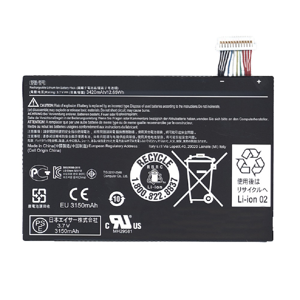 Купить аккумуляторная батарея для планшета Acer Iconia Tab A110 (BAT-714) 12.65Wh