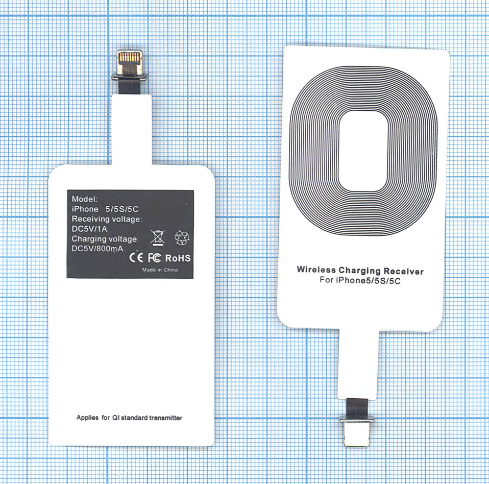 Купить qi-адаптер для беспроводной зарядки iPhone 5/5S/5C