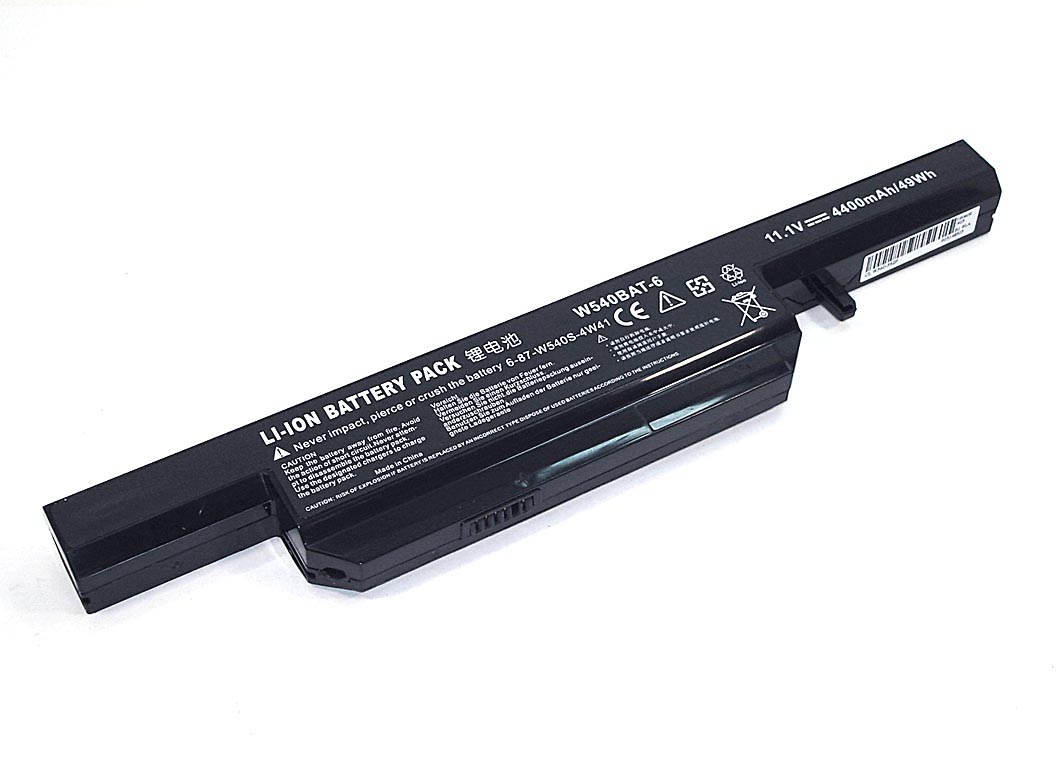 Купить аккумуляторная батарея для ноутбука Clevo W540-3S2P 11.1V 5200mAh OEM черная