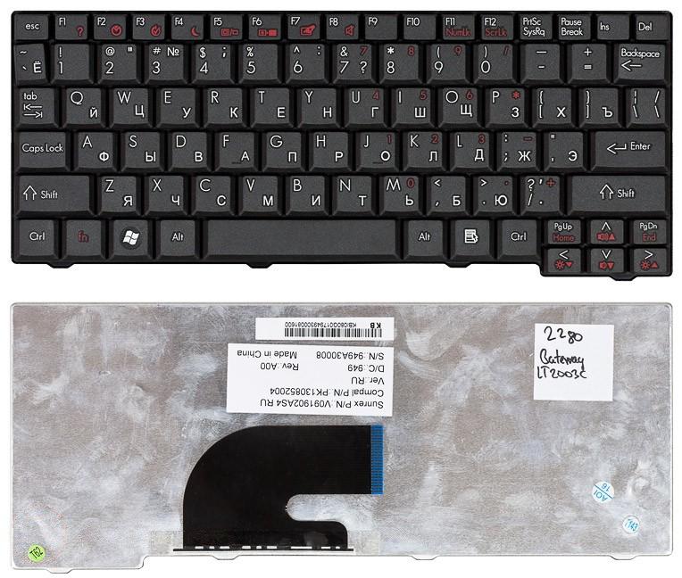 Купить клавиатура для ноутбука Gateway LT2003C черная