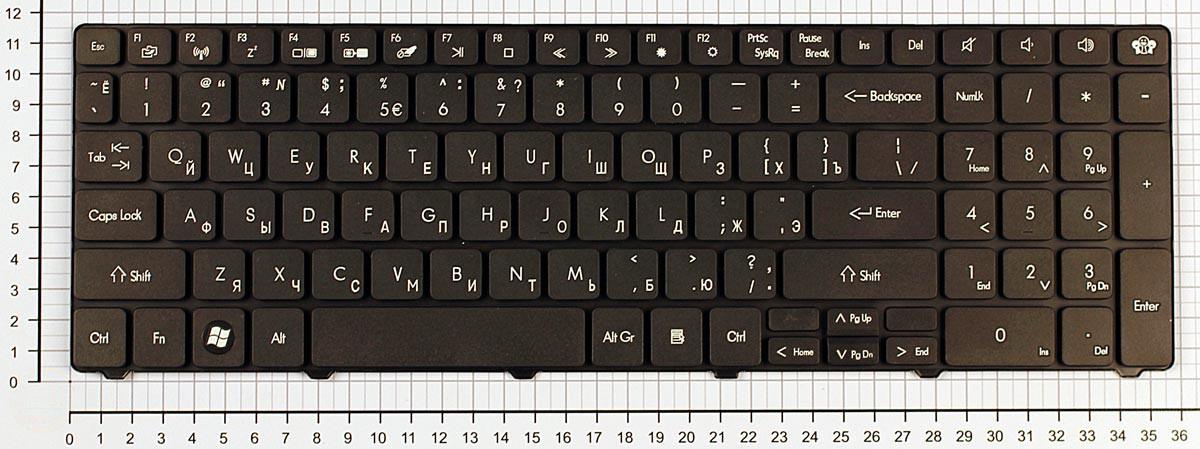 Купить клавиатура для ноутбука Packard Bell TM81 TM86 TM87 TM89 TM94 TM82 TX86/NV50 черная