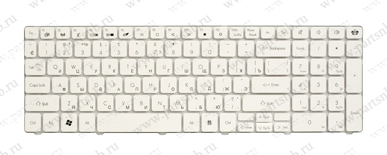Купить клавиатура для ноутбука Packard Bell EasyNote TE11-HC-B9704G50Mnks  белая