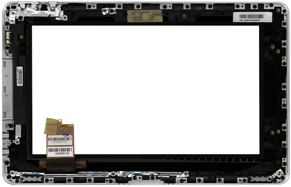 Купить сенсорное стекло (тачскрин) для Toshiba Folio 100 черное с рамкой