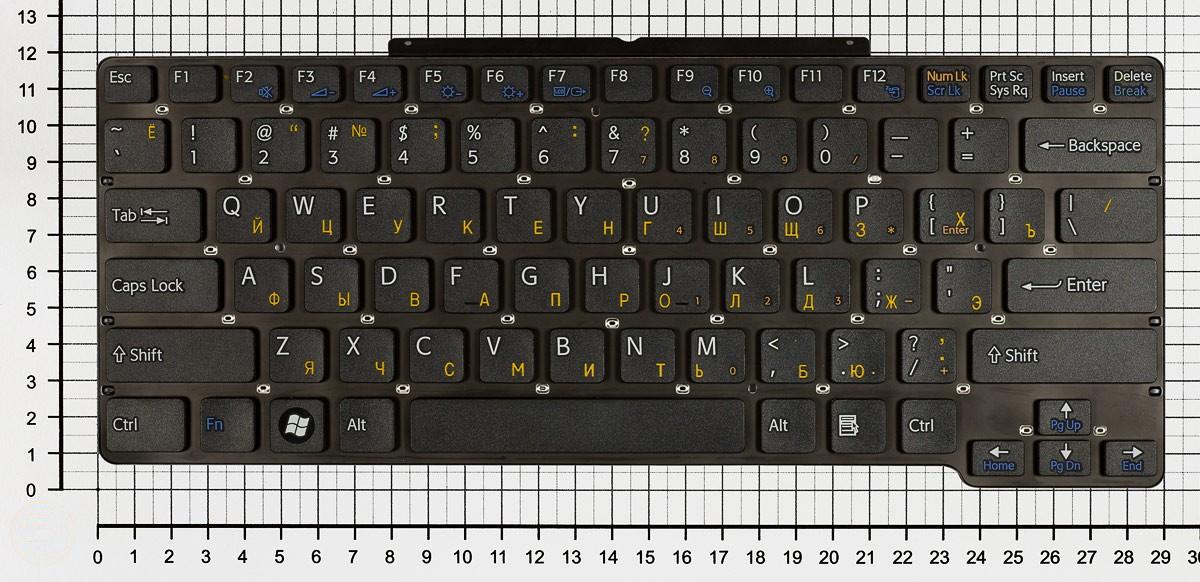Купить клавиатура для ноутбука Sony Vaio VGN-SR черная