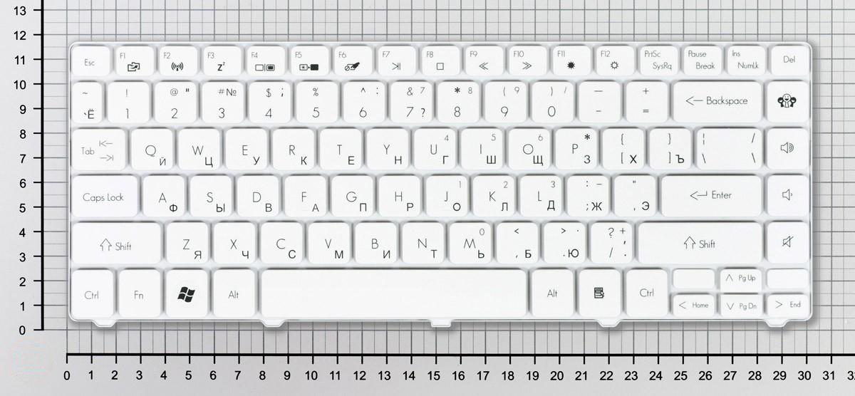 Купить клавиатура для ноутбука Parkard Bell EasyNote NM85 NM87 белая