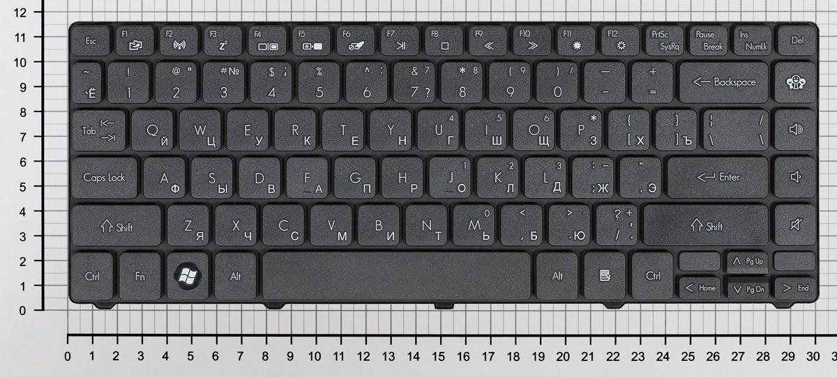 Купить клавиатура для ноутбука Paсkard Bell EasyNote NM85 NM87 черная