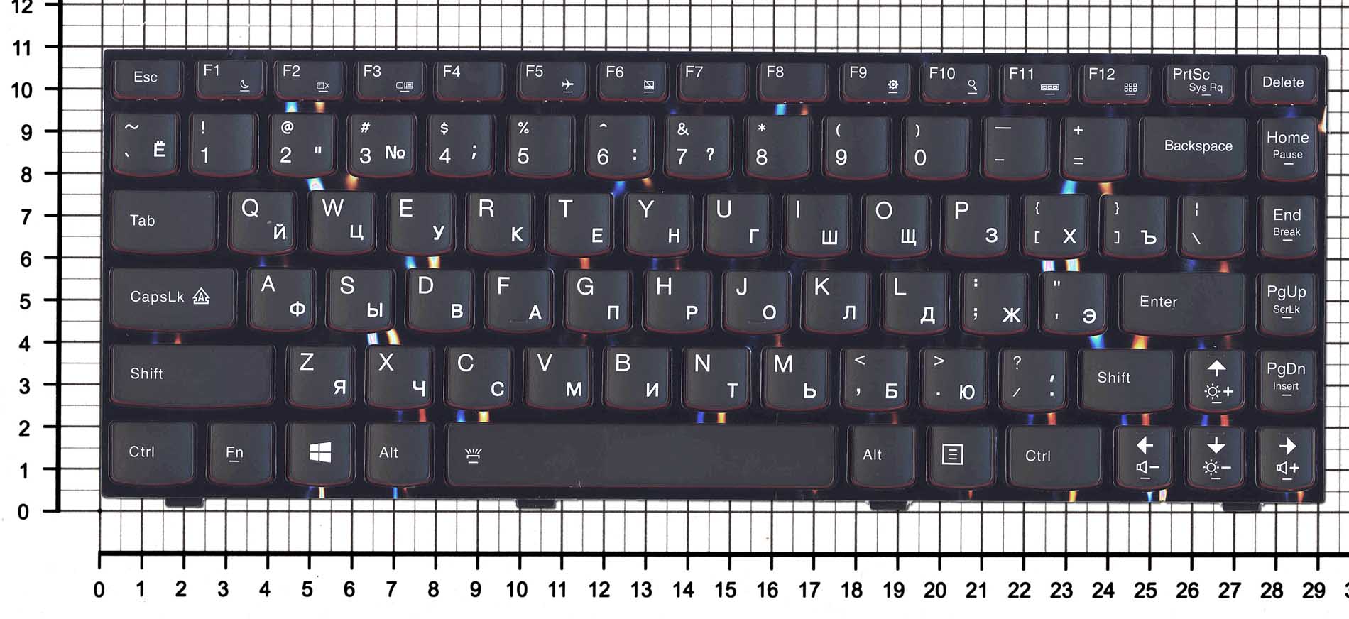 Купить клавиатура для ноутбука Lenovo IdeaPad Y400 Y410P Y430P черная с подсветкой