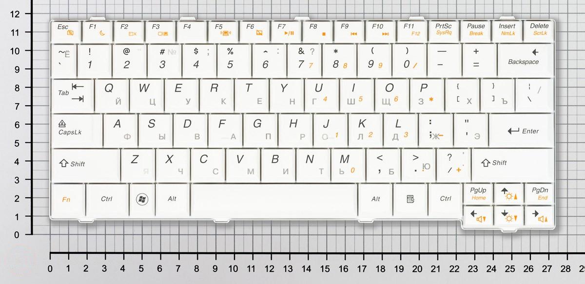 Купить клавиатура для ноутбука Lenovo IdeaPad S12 белая