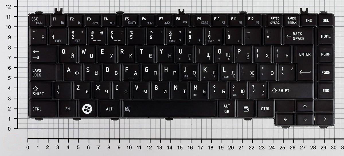 Купить клавиатура для ноутбука Toshiba Satellite C600 L600 L630 L640 C640 черная