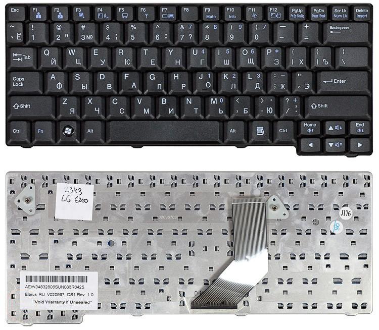 Купить клавиатура для ноутбука LG E200 E300 черная