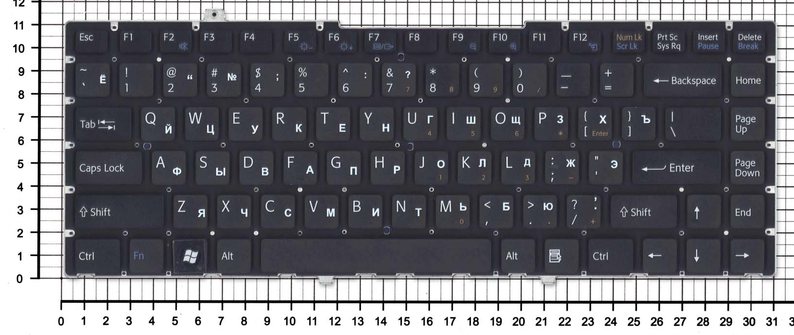 Купить клавиатура для ноутбука Sony Vaio VGN-FW черная