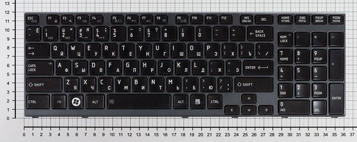 Купить клавиатура для ноутбука Toshiba Satellite A660 A665 черная с черной рамкой