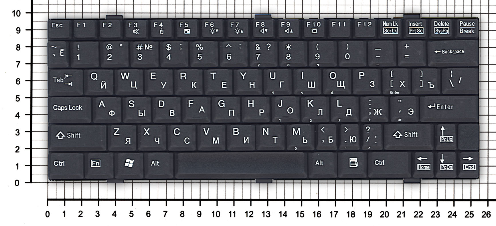 Купить клавиатура для ноутбука Fujitsu LifeBook P7010 черная