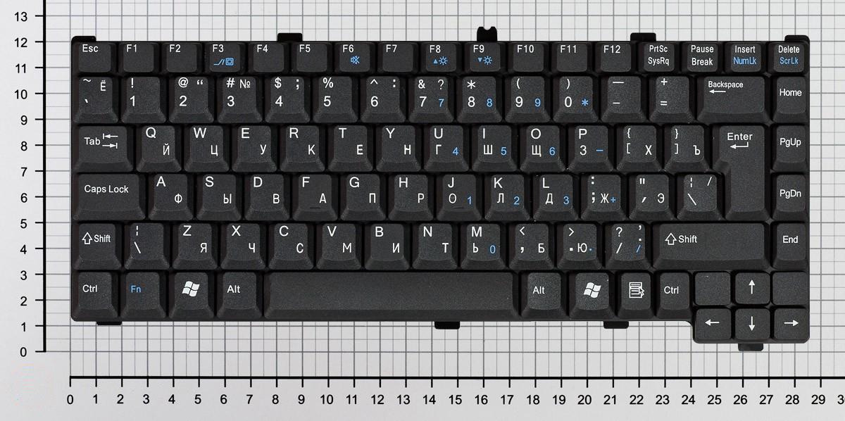 Купить клавиатура для ноутбука Fujitsu-Siemens Amilo M7440 M7440G M6100 черная