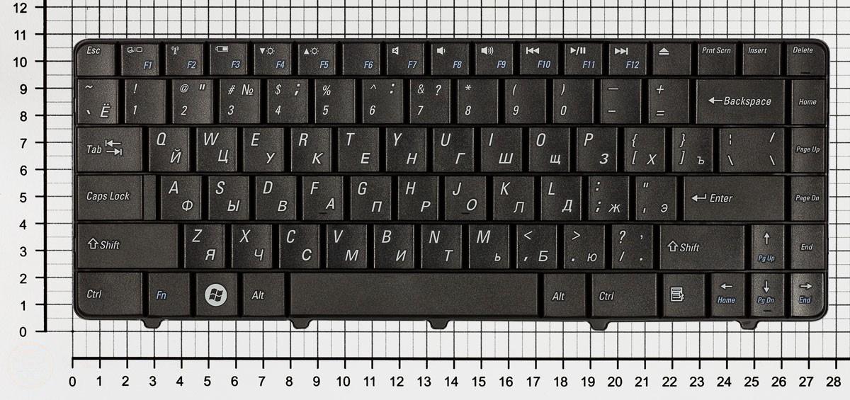Купить клавиатура для ноутбука Dell Inspiron 11z 1110 черная