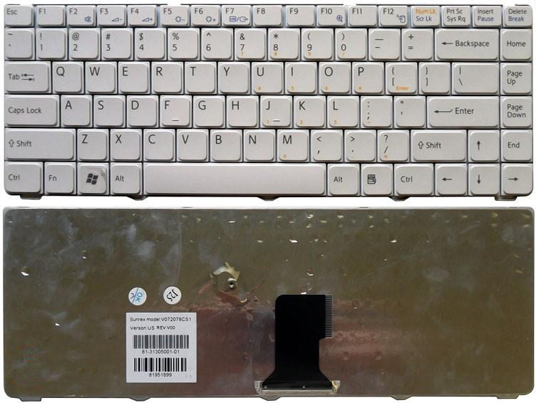 Купить клавиатура для ноутбука Sony Vaio VGN-NR21Z белая