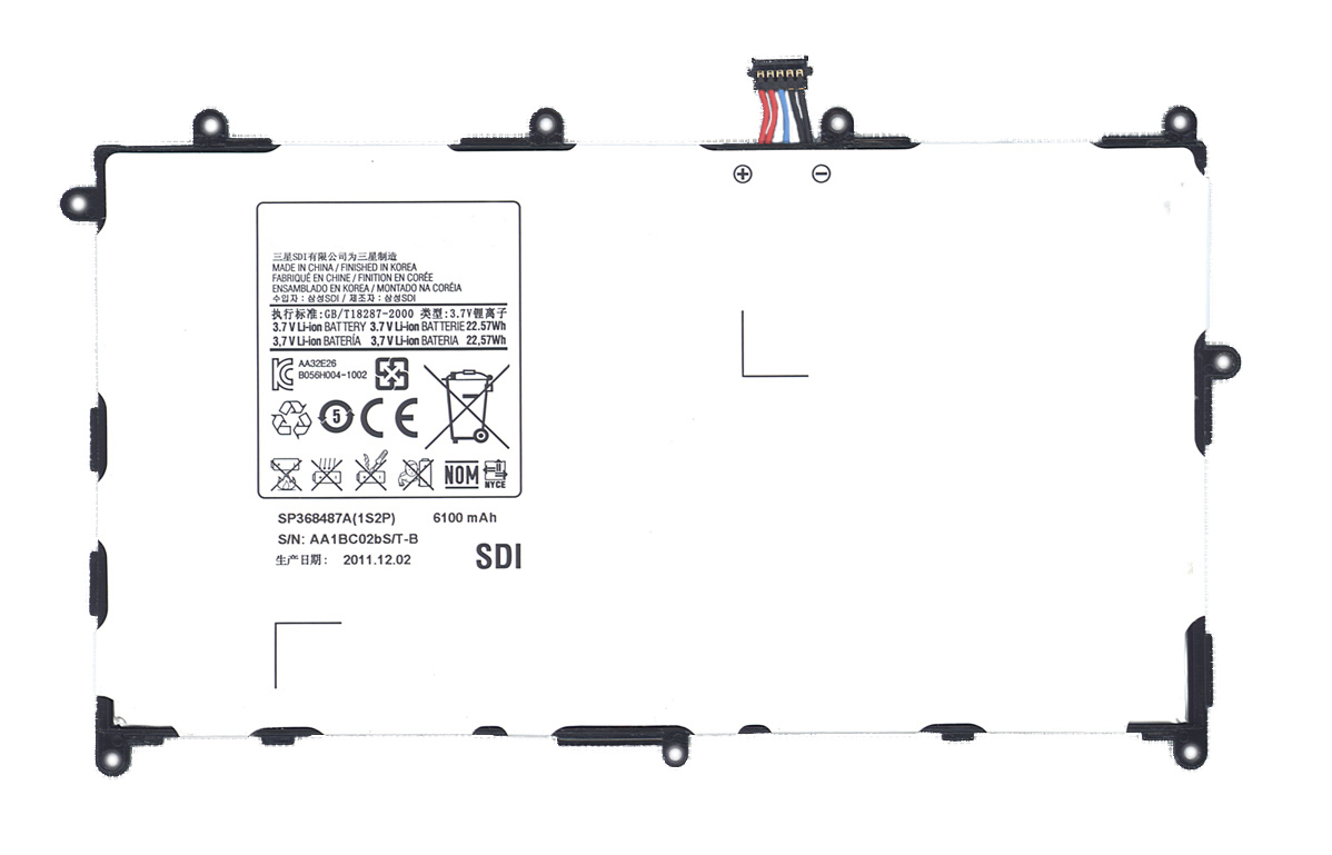 Купить аккумуляторная батарея SP368487A(1S2P) для Samsung Galaxy Tab 8.9, GT-P7300 6800mAh