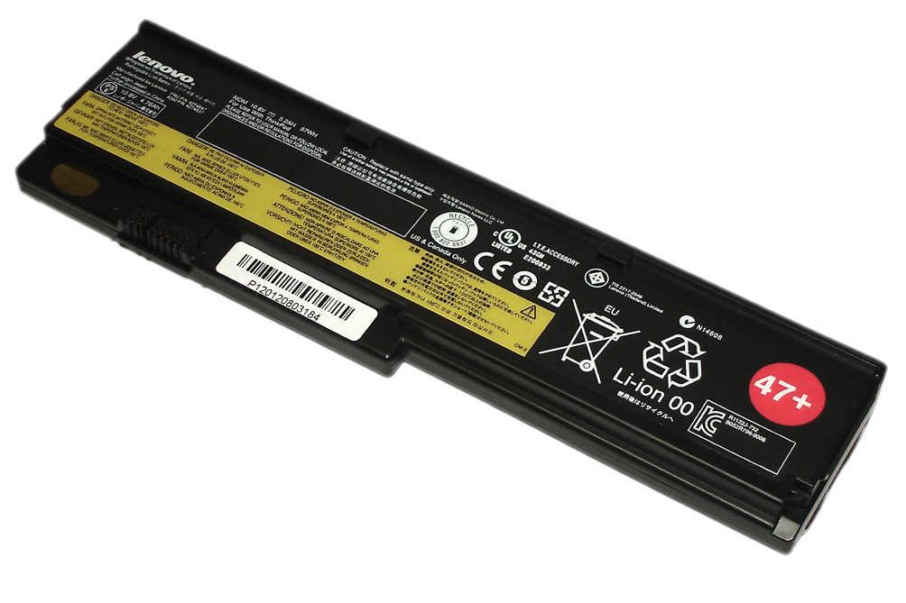 Купить аккумуляторная батарея для ноутбука Lenovo ThinkPad X200 (42T4534 47+) 63Wh черная